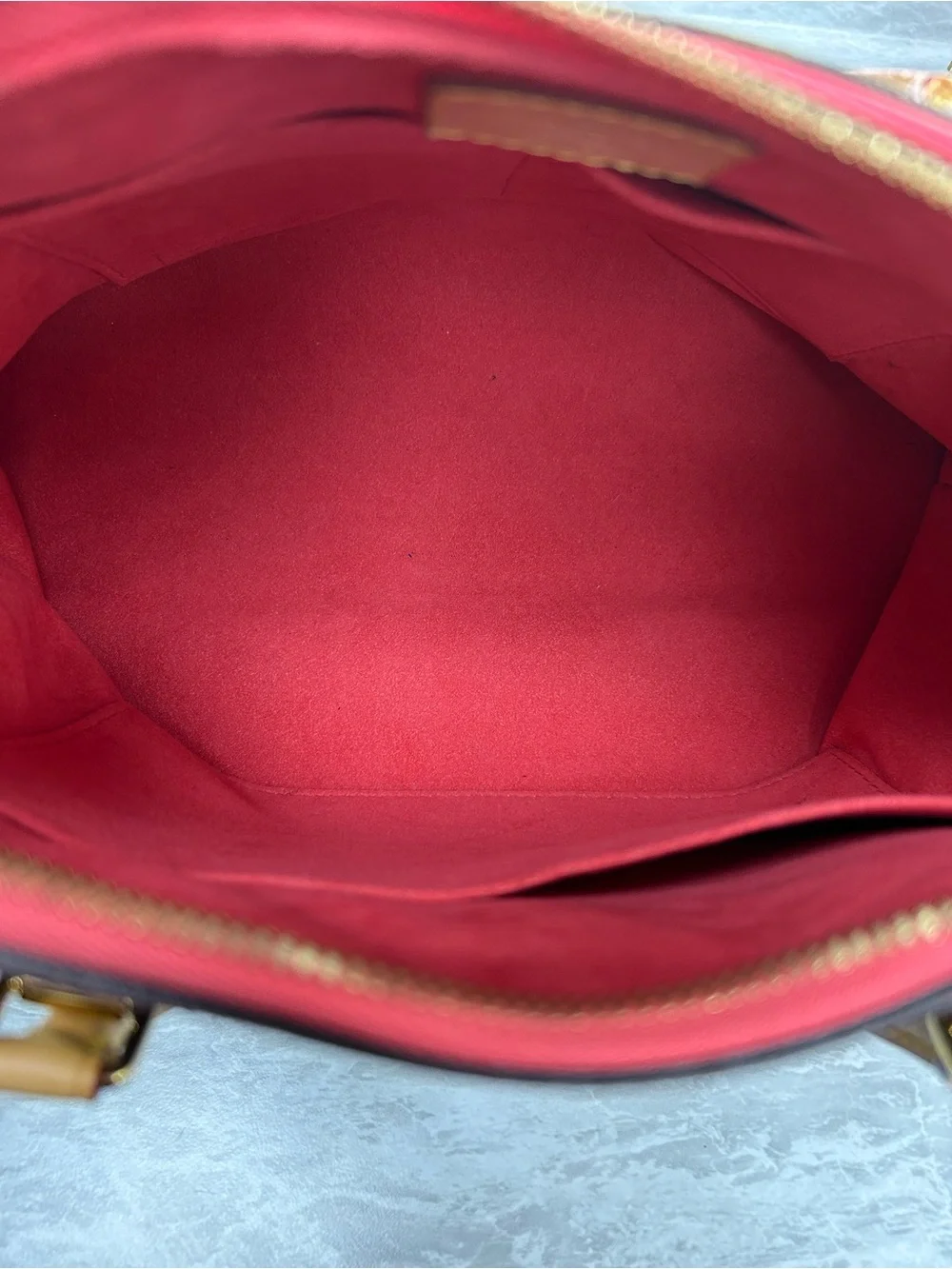 Authentic Louis Vuitton Monogram Canvas Pallas Handbag with Entrupy Certificate